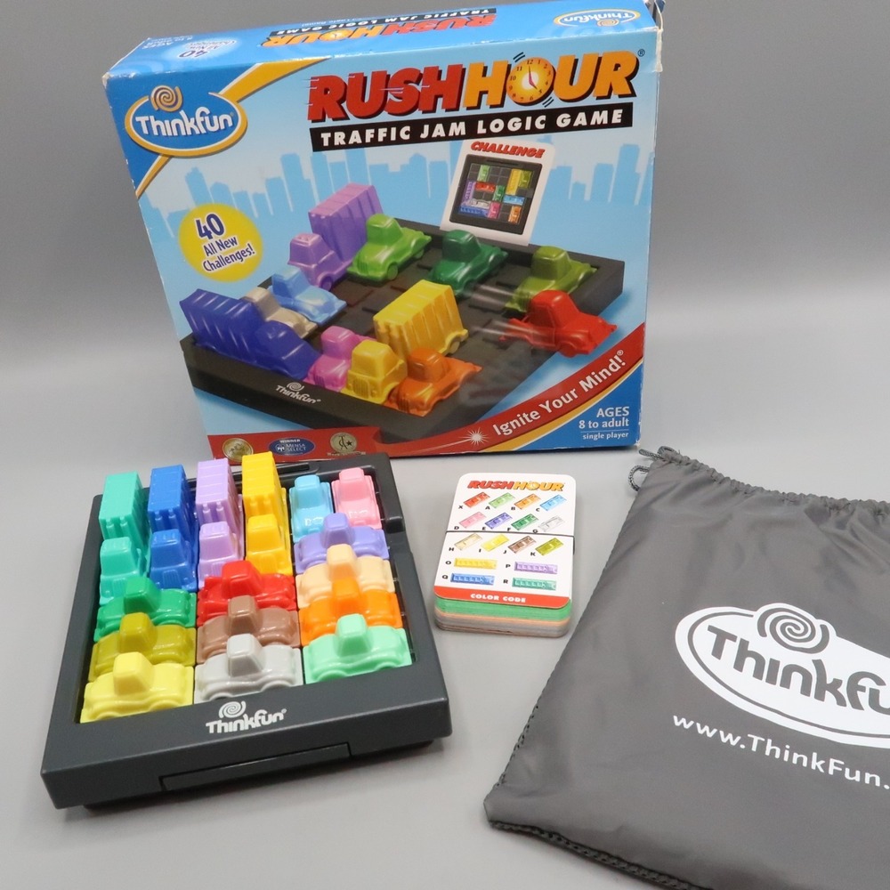 Rush Hour Traffic Jam Logic‎ Game Thinkfun 1 player Challenges Ages 8+ complete
